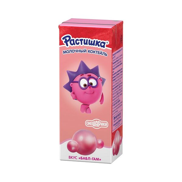 Коктейль молочный Растишка 2,0% ультрапаст со вк жев резинки Бабл-гам 210г