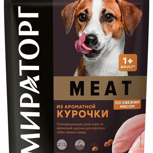 Сухой корм для взрослых собак мелких пород Winner Meat курица