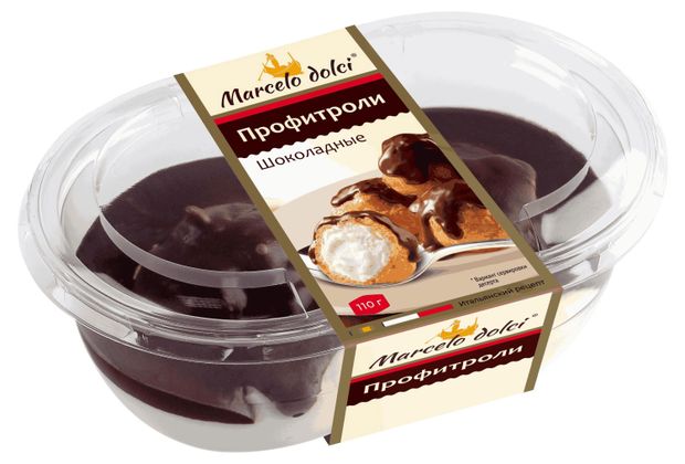 

Пирожное замороженное Marcelo Dolci Профитроли шоколадные 110 г