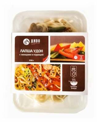 Лапша Диво Удон овощи курица 250 г