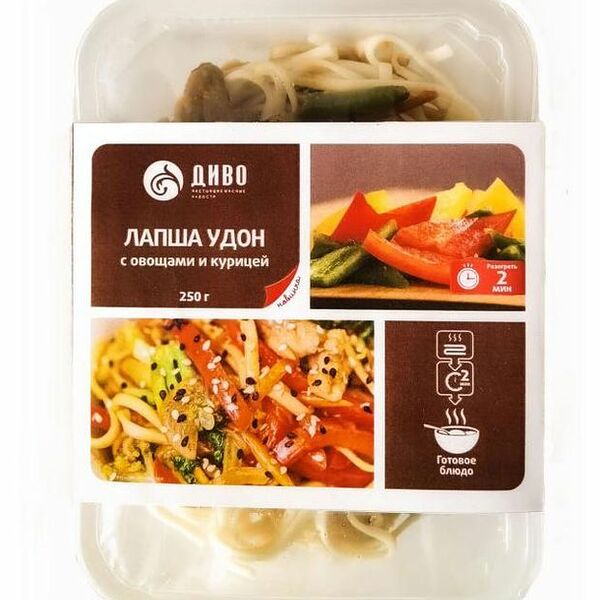 Лапша Диво Удон овощи курица