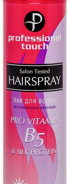 Лак для волос Professional Touch Pro vitamin B5 & Silk Protein экстрасильная фиксация 265 мл