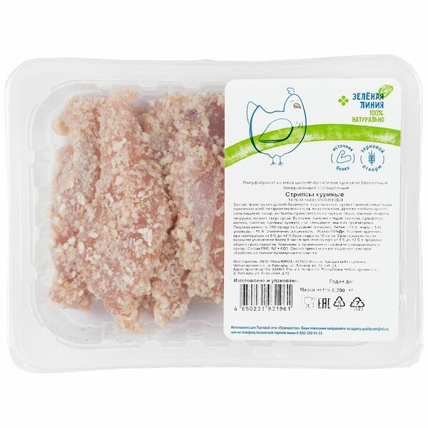 Стрипсы куриные Зелёная Линия охлаждённые 300 г