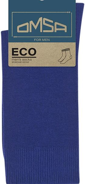 Носки мужские Omsa Eco 401 Colors гладь Ultramarino Ультрамарин Размер 45-47