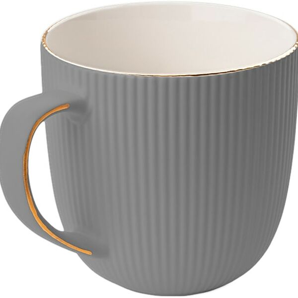 Кружка Apollo Ribb серая 370мл