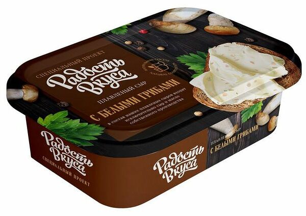 Сыр плавленый Радость вкуса с белыми грибами 45% 180г