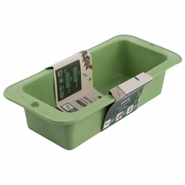 Форма для запекания и выпечки Attribute Olive, 27х13 см, прямоугольная, силикон