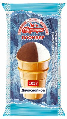 Мороженое пломбир Свитлогорье со вкусом ванили и шоколада 105 г