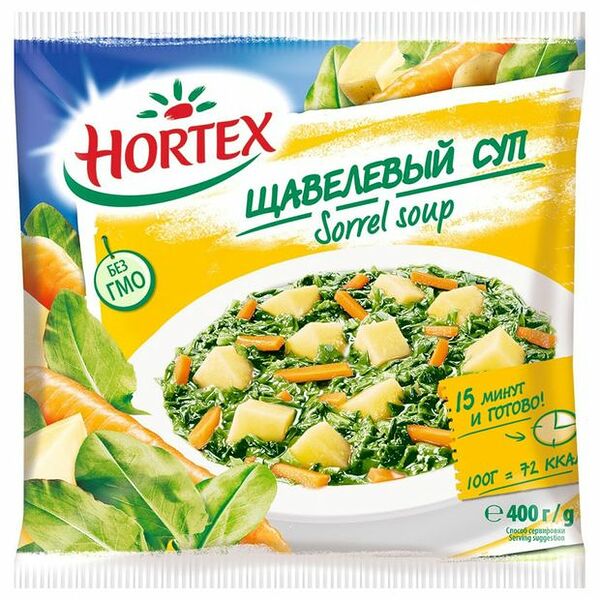 Смесь Hortex Суп щавелёвый быстрозамороженная 400 г