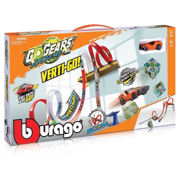 Игровой набор Трек с мёртвыми петлями и инерц машинкой Go Gears Extreme Verti-GO! 1/6 Bburago 18-30536