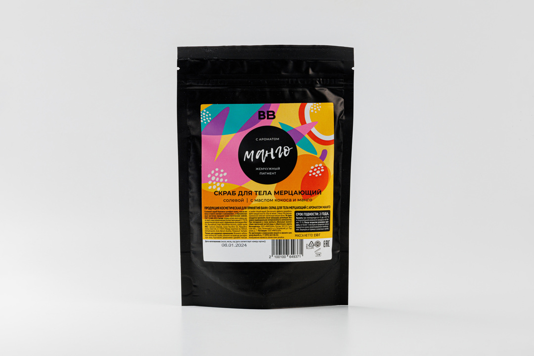 

Скраб для тела мерцающий с ароматом манго, 150 г