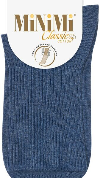 Носки женские MiNiMi Cotone 1203 меланж Blu синий Размер 39-41