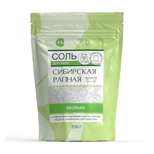 Соль для ванн Harmony сибирская рапная Хвойная 530 г