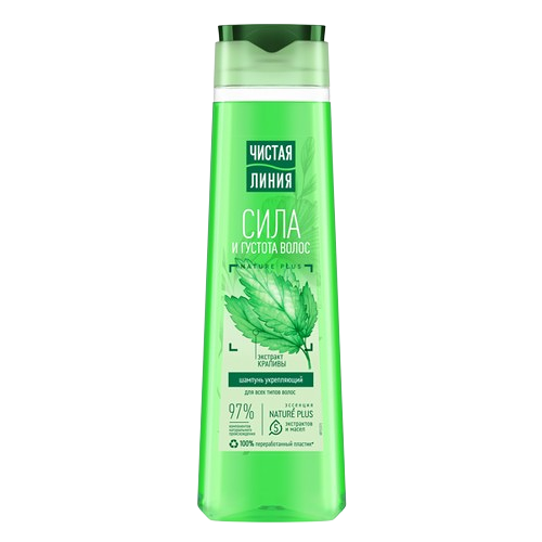 Шампунь укрепляющий ЧИСТАЯ ЛИНИЯ Крапива для всех типов волос, 400 мл