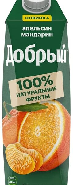 Напиток сокосодержащий Добрый Апельсин-Мандарин 1л