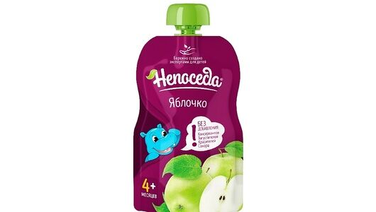 Пюре фруктовое Непоседа яблоко с 4 месяцев пауч
