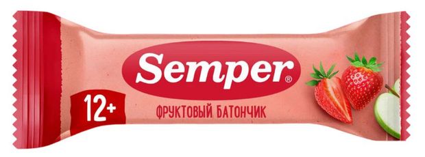 

Фруктовый ломтик Semper Яблоко и клубника для питания детей раннего возраста 15 г