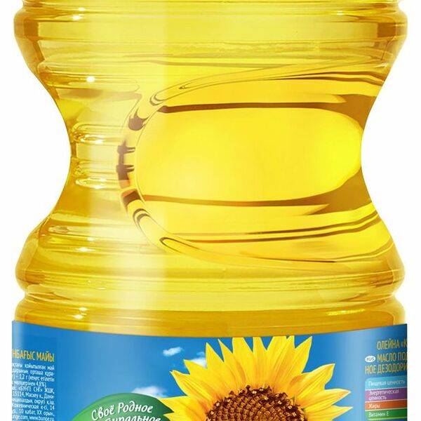 Масло подсолнечное Олейна рафинированное дезодорированное, 2 л