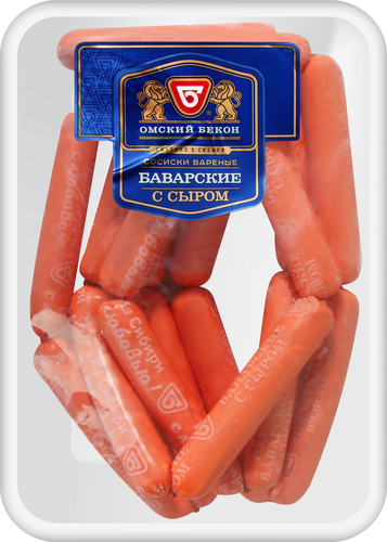 

Сосиски Омский Бекон Баварские с сыром вес