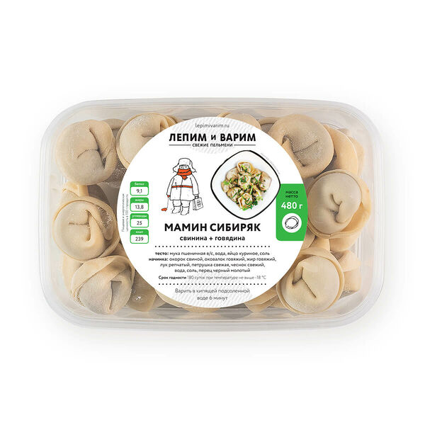 Пельмени Мамин сибиряк (полуфабрикаты)