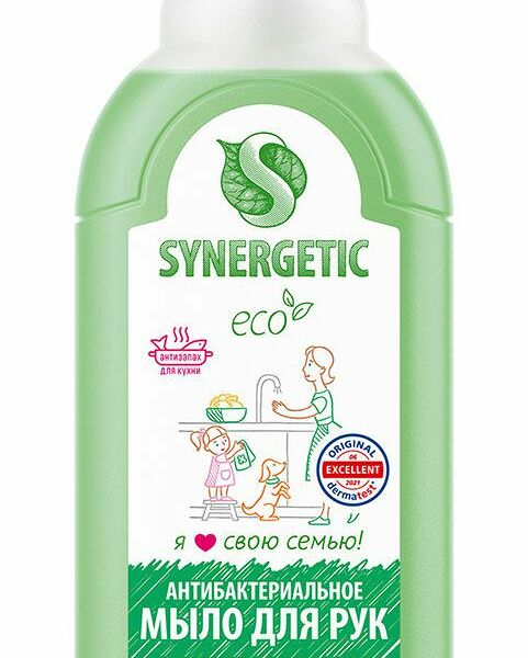 Жидкое мыло Synergetic антибактериальное лемонграсс и мята 500 мл