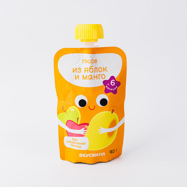 Пюре из яблок и манго, 90 г