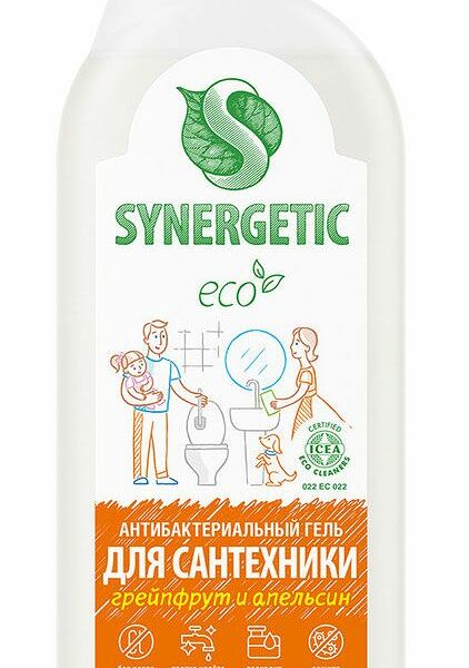 Средство биоразлагаемое Synergetic для мытья сантехники 5в1 Грейпфрут и Апельсин 700 мл
