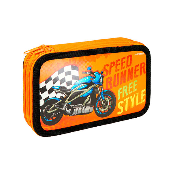 Пенал 2 секц  большой Спортивный байк 2 ПН-1345 190х115  ламинир картон  твин-лак  холфольга ПН-1345