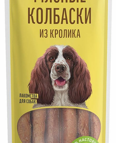 Мясные колбаски для собак Деревенские лакомства из кролика 45 г