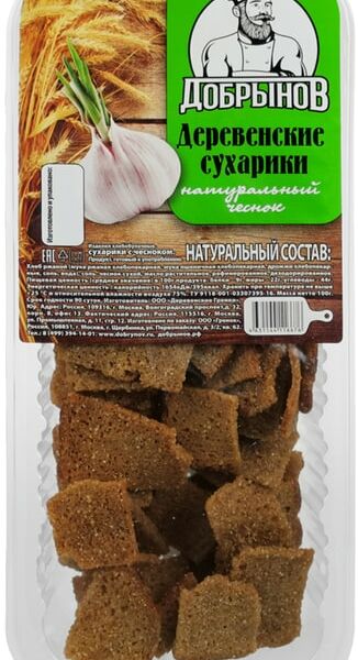 Сухарики Добрынов Деревенские Чеснок 100г