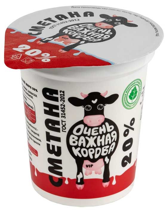 

Сметана Очень Важная Корова 20% 315 г