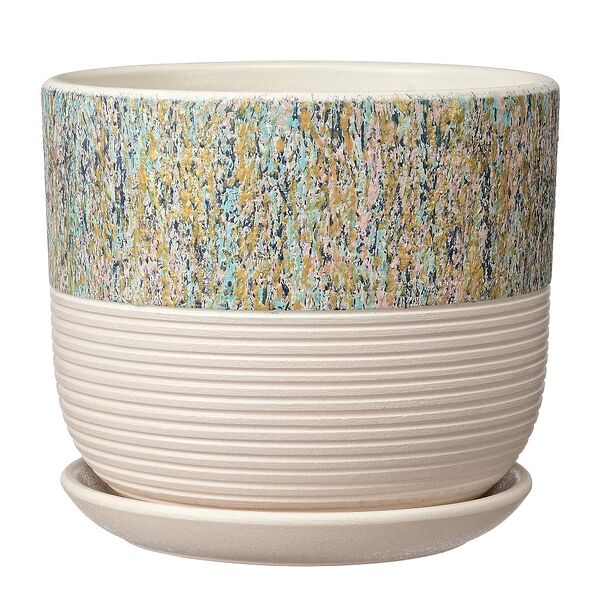 Горшок для цветов Времена года бук весна, 0.8 л, керамика 1 шт