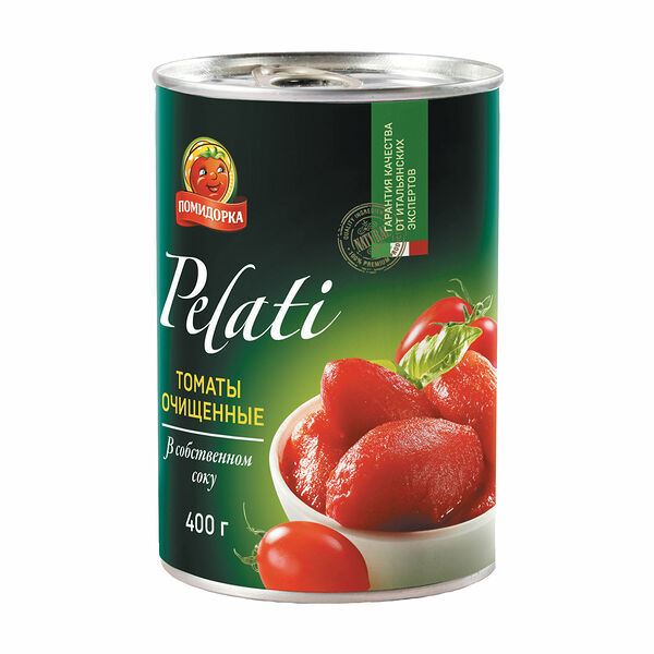 Томаты Помидорка очищенные 400г