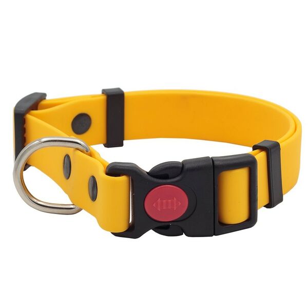 Ошейник для собак Каскад из биотана с фастексом, 20мм, обх.шеи. 30-42см, матовый, желтый