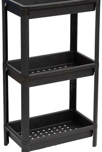 Этажерка Violet Vikea широкая 3-х ярусная черная