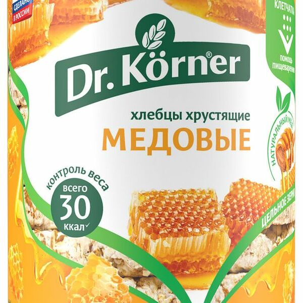 Хлебцы хрустящие Dr. Körner злаковый коктейль медовый
