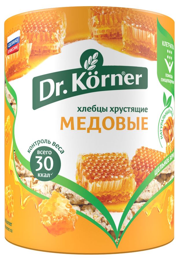 

Хлебцы хрустящие Dr. Korner злаковый коктейль медовый 100 г