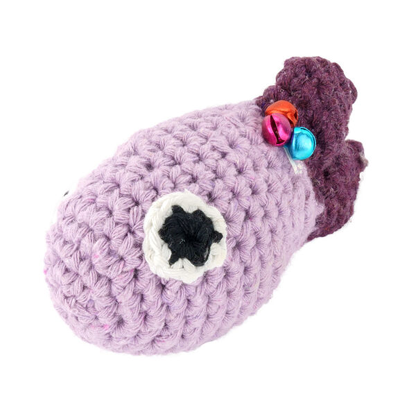 Игрушка N1 Favorite Рыбка вязаная с кошачьей мятой фиолетовая для кошек