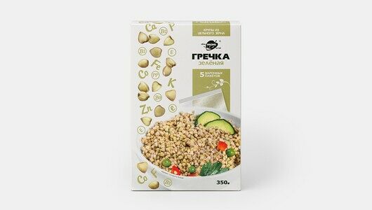 Гречка зеленая Образ жизни Алтая, 5 пакетов х 70 г