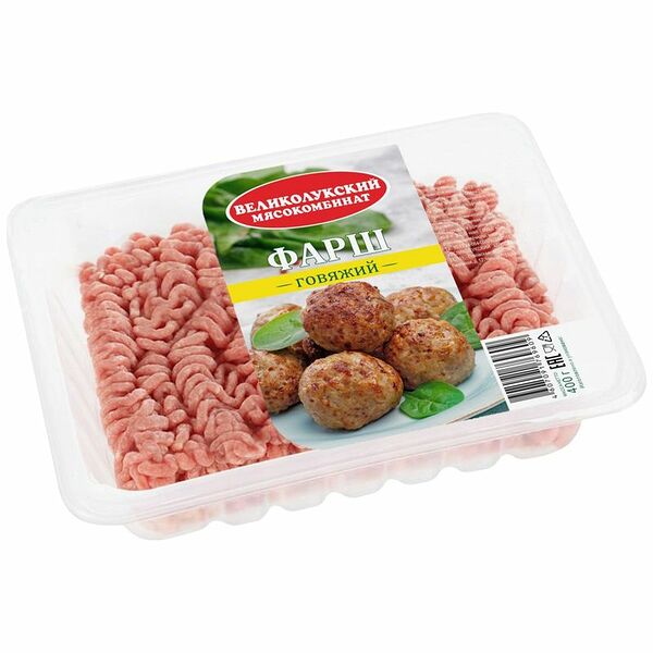 Фарш говяжий Великолукский МК охлажденный 400г