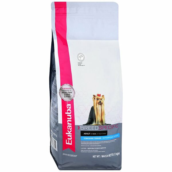 Корм сухой для взрослых собак EUKANUBA Euk Dog для йоркширских терьеров