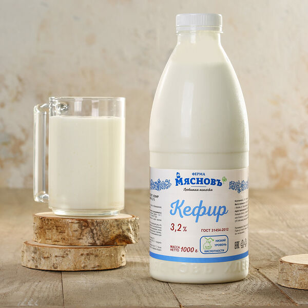 Кефир 3,2% гост МясновЪ Ферма, 1л