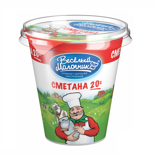 

Сметана Веселый молочник 20% 300 г