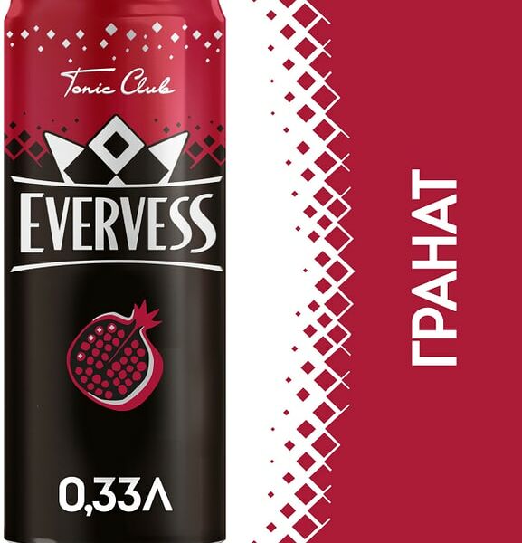 Тоник Evervess Газированный Манящая Гранада 330мл