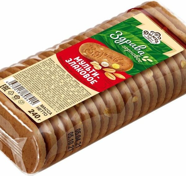 Печенье Дымка Здрава мультизлаковое сдобное 240г