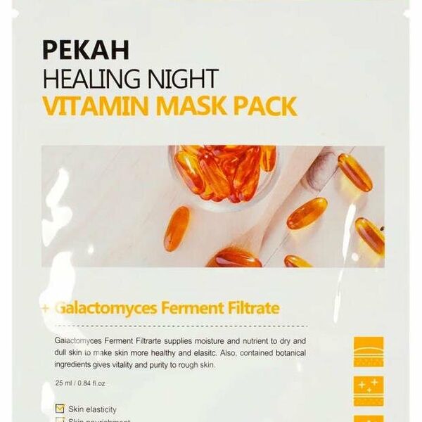 Маска для лица Pekah Вечерняя витаминная тканевая