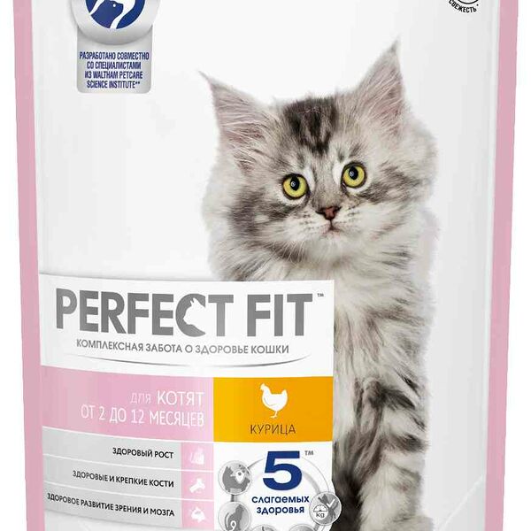 Корм сухой Perfect Fit Dry для котят от 2 до 12 месяцев с курицей