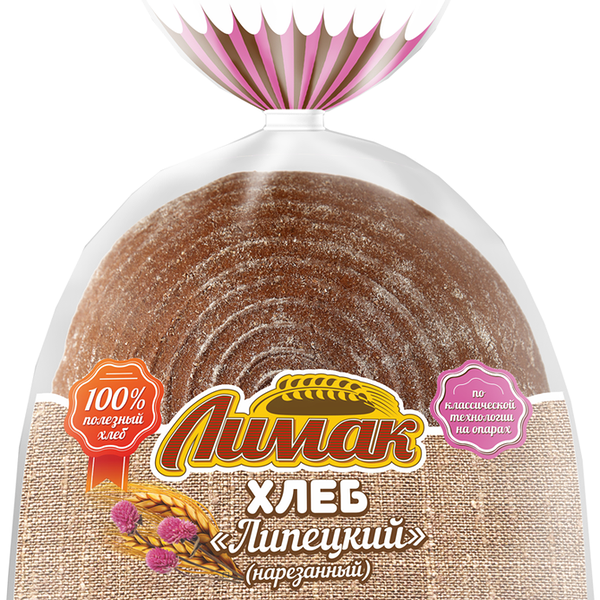 Хлеб ржано-пшеничный Лимак Липецкий нарезка