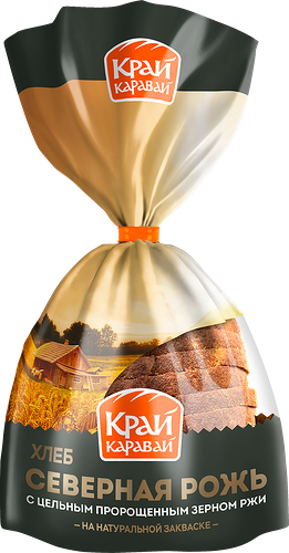 Хлеб Край Каравай Северная рожь ржано-пшеничный в нарезке, 400 г