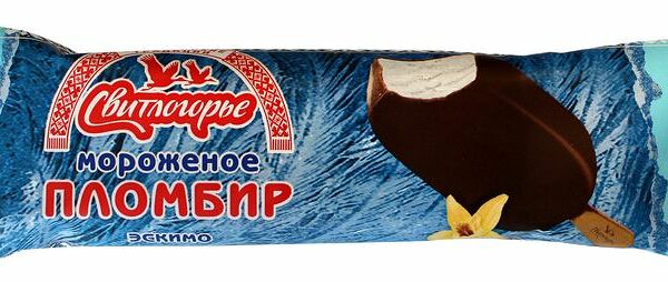 Мороженое Свитлогорье пломбир ванильный с шоколадной глазурью, эскимо